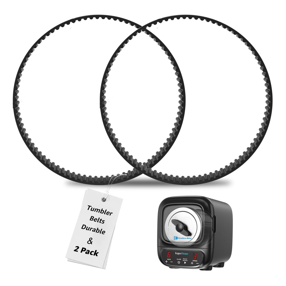 KomeStone K2 Elite Rock Tumbler Belt  Strong & Durable Nylon Replacement Belt with Free 1-Year Support, 2 Pcs