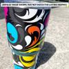 MightySkins Glossy Glitter Skin Compatible with Stanley The Quencher H2.0 FlowState 40 Oz Tumbler - Pink Kaleidoscope | Protective, Durable High-Gloss Glitter Finish | Easy to Apply view 3