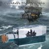 Honsheng Unsinkable Black Pearl Pirate Simulator Toy Wavey Boat in a Box Liquid Wave Cruise Fluid Ship Decoration Ornament for Car Decoration Paperweight Desk Toy Gifts view 2