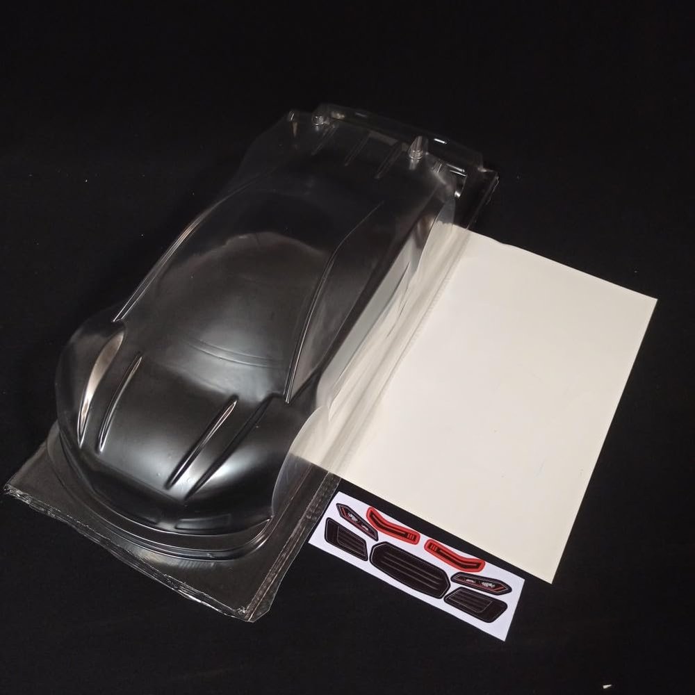 SANTAIZI 1/10 RC Body Clear LEXAN PC Shell Width 190mm for Drift Onroad Touring Cars Competition Level Racing 0.5mm Thick Version 0413