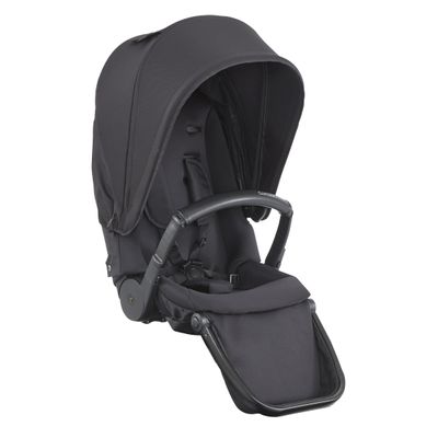 Contours Full Size Second Seat Accessory, Exclusive Compatibility with Element Baby Stroller (Model ZL032), Reversible Seating, Removable Napper Bar, UPF 50+ Canopy, Single to Double Mode, Black