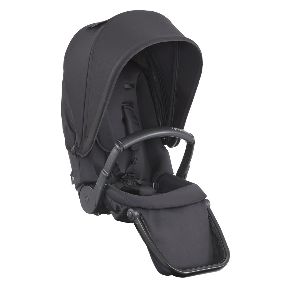 Contours Full Size Second Seat Accessory, Exclusive Compatibility with Element Baby Stroller (Model ZL032), Reversible Seating, Removable Napper Bar, UPF 50+ Canopy, Single to Double Mode, Black