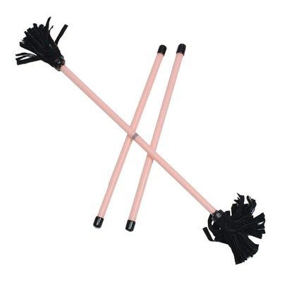 Zeekio Z-Stix Professional Juggling Flower Sticks/Devil Sticks and 2 Hand Sticks, Hand Made, Beginner Friendly - Solid Series (Peach, Mosquito 17" HS 22" Stick)