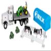 John Deere 1/32 Scale Switch n Load Peterbilt Semi Hauling Milk Tank or Flabed Trailer with Tractor 18 pc Set LP83013 47496 view 1