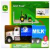 John Deere 1/32 Scale Switch n Load Peterbilt Semi Hauling Milk Tank or Flabed Trailer with Tractor 18 pc Set LP83013 47496 view 2