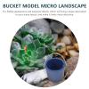 TOYANDONA Mini Bucket Model Micro Landscape Potted Plants 1.2In Metal Beach Bucket Dollhouse Accessories Miniature Garden Decor Desktop Ornament view 3