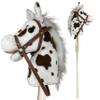 Nature Bound Stick Horse | Plush Handcrafted Hobby Horse | Stick Pony Provides Fun Pretend Play for Toddlers & Preschoolers | Handsewn, Wood, Sound Effects | Pinto Style view 1