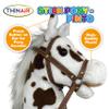 Nature Bound Stick Horse | Plush Handcrafted Hobby Horse | Stick Pony Provides Fun Pretend Play for Toddlers & Preschoolers | Handsewn, Wood, Sound Effects | Pinto Style view 2