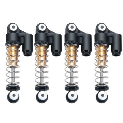4Pcs 31mm Aluminum Alloy Mini Shock Absorber Damper For Axial SCX24 90081 1/24 RC Crawler Car Truck Upgrade Modification accessories (Color : Gold)