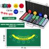 Aoriher Blackjack Casino Game Set, Include 300 Poker Chips, Casino Felt 1 Automatic Card Shuffler 6 Deck Dealer Shoe Discard Holder Tray Aluminum Case for Texas Holdem Blackjack Poker(Green) view 4