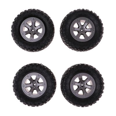 Tsolay Pcs RC Rims Tires Rubber Tire Replacement Tire Set for WPL Truck RC Modification Accessories
