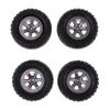 Tsolay Pcs RC Rims Tires Rubber Tire Replacement Tire Set for WPL Truck RC Modification Accessories view 1