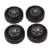 Tsolay Pcs RC Rims Tires Rubber Tire Replacement Tire Set for WPL Truck RC Modification Accessories view 2