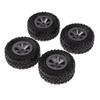 Tsolay Pcs RC Rims Tires Rubber Tire Replacement Tire Set for WPL Truck RC Modification Accessories view 3