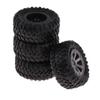 Tsolay Pcs RC Rims Tires Rubber Tire Replacement Tire Set for WPL Truck RC Modification Accessories view 4