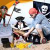 116 Pieces Pirate Treasure Toys, Pirate Treasure Box with Coins Jewels Gems and Pirate Map Compass Telescope for Boy Girl Halloween Cosplay Props Pirate Theme Party Decoration Favor (Cute Style) view 4