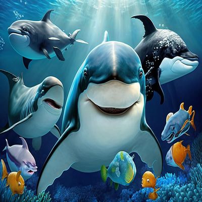 1000 Piece Adult Puzzle, Animals of The Underwater World, Puzzle Educational Gift, Room Decor Exercise willpower
