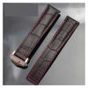 REFKIT Genuine Leather Straps Blue Black With Red Stitches Bracelet 19 20 22mm For Men Watchband Wrist Watch Band(Black,22mm no buckle) view 4