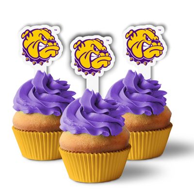 Western Illinois University Cupcake Toppers, Officially Licensed Leathernecks Cupcake Picks, Solid Plastic (WIU Mascot, 100-Pack)
