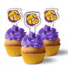 Western Illinois University Cupcake Toppers, Officially Licensed Leathernecks Cupcake Picks, Solid Plastic (WIU Mascot, 100-Pack) view 1