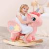FUNLIO Unicorn Baby Rocking Horse, Pink Fairy Unicorn Rocking Horse for Toddlers 6 Months to 3 Years, Stuffed Ride-on Animal Rocker, Easy to Assemble, CPC & CE Certified view 2