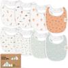8-Pack Organic Baby Bibs for Boys, Girls - Soft Cotton Drooling and Teething Bibs for Baby Girl & Boy, Extra Absorbent, Easy To Clean & Put On for Toddler, Newborn, Infant 0-24 Months (Wilderness) view 1