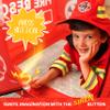 W&O Fire Truck Play Tent with Siren Button, Firefighter Hat, Jacket & Hose  Ultimate Firefighter Pop-Up Tent for Toddlers & Kids view 2