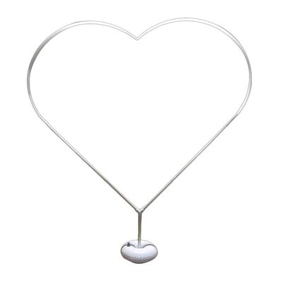 GANAZONO Heart Balloon Stand 59 Inch Diy Heart-Shaped Balloon Arch Frame for Wedding Birthday Proposal and Party Decorations