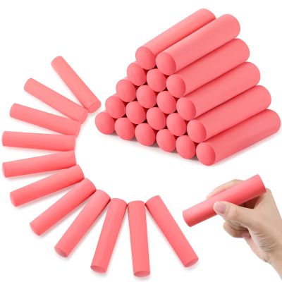 Fulmoon 40 Pcs Jumbo Sidewalk Chalk Outdoor Art Non Toxic Large Washable Street Chalk for Adults Drawing Painting(Red)