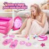 Shemira Gift Set for Girls 7, 8, 9, 10-12 Years Old, Spa Day Toys, Kids Manicure Pedicure Kit and Nail Art Kit,Christmas Birthday Gifts for Girls Age 7-12 view 3