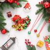 64 Pieces Christmas Bell Necklaces Large Bell Necklaces for Craft Holiday Party Supplies (Multicolor) view 2