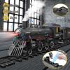 Train Set for Kids,Remote Control Locomotive Engine Under Christmas Tree,Electric Model Train W/Carriages and Long Tracks,Train Toy Gift for Boys Girls Age 4-12 view 3