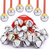 Gejoy 64 Pieces Christmas Bell Necklaces Large Bell Necklaces for Craft Holiday Party Supplies (Silver Bell) view 1