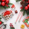 Gejoy 64 Pieces Christmas Bell Necklaces Large Bell Necklaces for Craft Holiday Party Supplies (Silver Bell) view 2