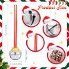 Gejoy 64 Pieces Christmas Bell Necklaces Large Bell Necklaces for Craft Holiday Party Supplies (Silver Bell) view 3
