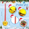 Gejoy 24 Pieces Christmas Jingle Bell Necklaces Bulk Large Bell Necklaces for Craft Holiday Party Supplies(Multicolor) view 3