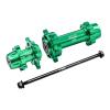 Aluminum 7075-T6 Front & Rear Wheel Hub Hex (Larger Inner Bearing) for LOSI 1:4 Promoto-MX Motorcycle Dirt Bike RTR LOS06000 LOS06002 Upgrades - Green view 1