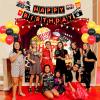Fangleland Movie Night Birthday Decorations for Girls Boys, Movie Night Themed Indoor Outdoor Happy Birthday Party Supplies Cake Toppers Backdrop Banner view 4