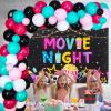 kreat4joy Movie Night Birthday Party Decorations for Girls, Movie Theme Party Decorations, Movie Night Backdrop Balloons Arch for Movie Night Theme Birthday Party Supplies view 3