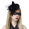 Witch Hat and Mask Set Costume Witches Hats Wizard Hat with Skeleton Skull Hand Spider for Christmas Halloween view 3