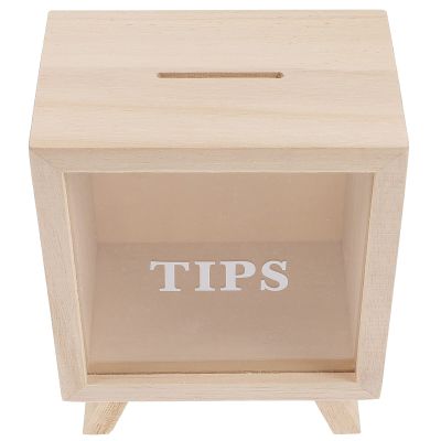 Piggy Bank Coin Change Container Bathroom Cabinet Desktop Coin Bank Ornament Childrens Money Pot Travel Decorations Tips Tin Shadow Boxes New Storage Toddler Wood