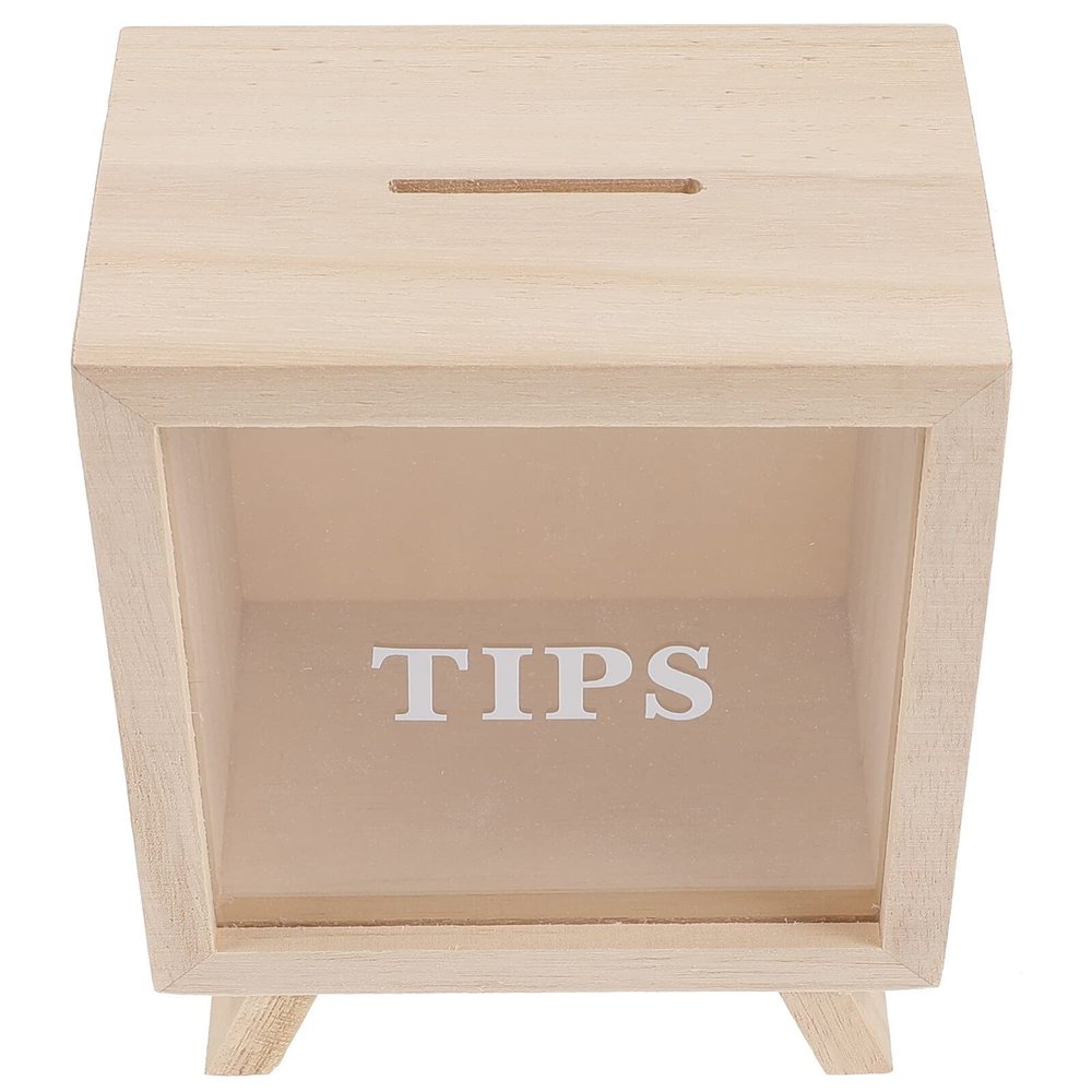 Piggy Bank Coin Change Container Bathroom Cabinet Desktop Coin Bank Ornament Childrens Money Pot Travel Decorations Tips Tin Shadow Boxes New Storage Toddler Wood