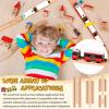 Liliful Pack of 8 Wood Train Track Expansion Packs Compatible with Most Train Tracks (2 Sizes,Mixed Straight) view 4