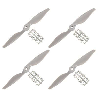 MECCANIXITY 13x6.5 Propeller RC Propellers 2 Vane Blades Props Grey with Adapter Rings for Electric Airplane Aircraft, Pack of 4