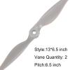 MECCANIXITY 13x6.5 Propeller RC Propellers 2 Vane Blades Props Grey with Adapter Rings for Electric Airplane Aircraft, Pack of 4 view 4