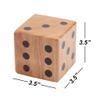 GSE Games & Sports Expert 3.5-Inch Premium Oak Giant Yard Dice Set with Bucket and Yardzee & Farkle Scorecard. Outdoor Backyard Lawn Game for Family view 2