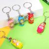 SHOWERORO 24 Pcs Matryoshka Keychain Russian Dolls Key Rings Russian Nesting Dolls Keychains Backpack Key Pendant Keychains for Car Keys Funny Keychain Cartoon Wooden Little Child view 2
