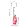 SHOWERORO 24 Pcs Matryoshka Keychain Russian Dolls Key Rings Russian Nesting Dolls Keychains Backpack Key Pendant Keychains for Car Keys Funny Keychain Cartoon Wooden Little Child view 3