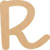 Nursery Baby Decor 6 Inch R Wall Hanging MDF Cutout, Bright Candyen Wooden Letter Unfinished Craft, Paintable DIY Kids Learning Letters view 1
