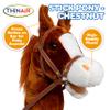 Nature Bound Horse Riding Stick | Handcrafted Plush Hobby Horse Sticks | Handsewn Head, Sturdy Wood Stick | Plus Neighing & Clip-Clop Sounds for Kids Toddlers Preschoolers | Chestnut Red Color view 2